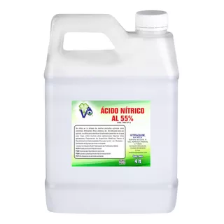 Acido Nitrico (hno3) 55% Hidroponia 4lts Vitraquim Materia