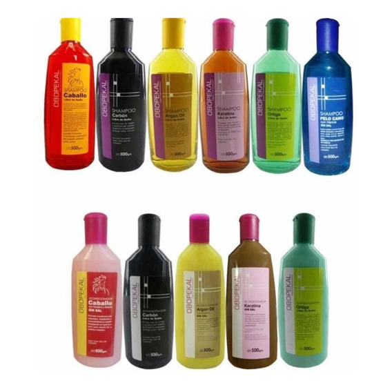 Pack X 5 Shampoo Obopekal 500 Ml Surtidos