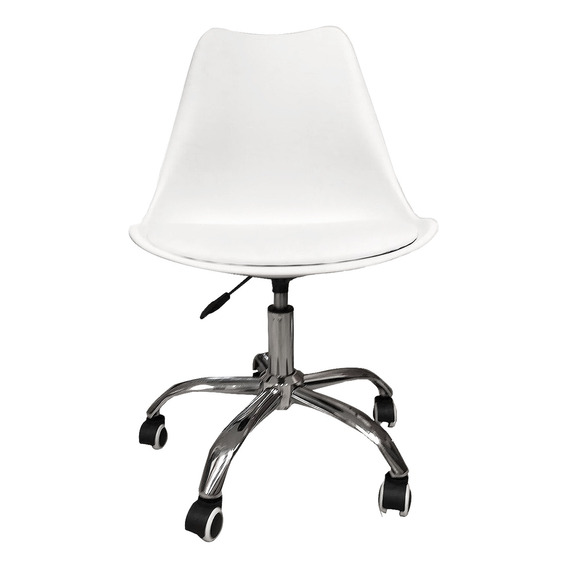 Silla De Oficina Acolchonada Eames Tulip Con Ruedas Moderna