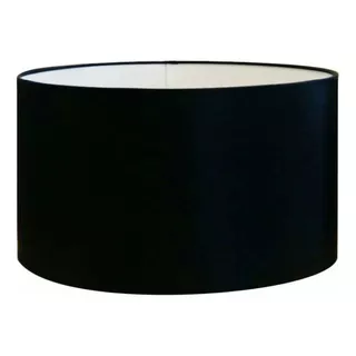 Cúpula Abajur Cilín Vivare Cp-8025 Ø50x30cm - Bocal Europeu Cor Preto Preto