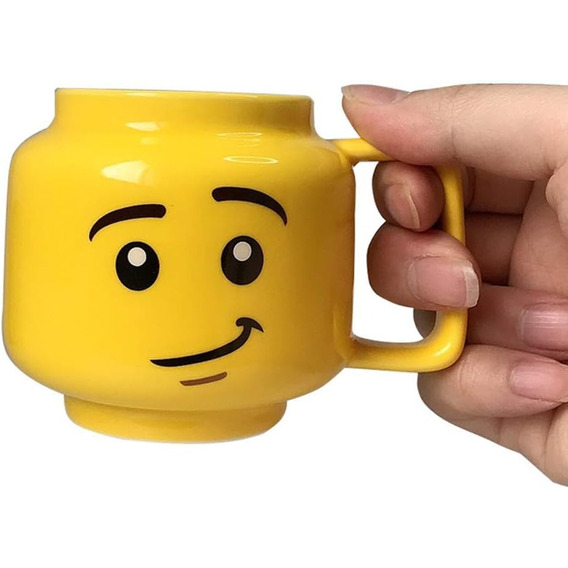 Taza Cara De Lego De Ceramica Amarillo Ideal Para Regalo