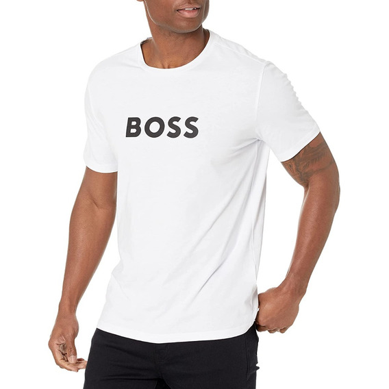 Playera Hugo Boss Logo Boss Central Letras Premium Original