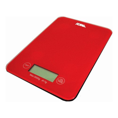 Bascula De Cocina Digital Adir 1678 Pantalla Lcd Capacidad máxima 5 kg Color Rojo