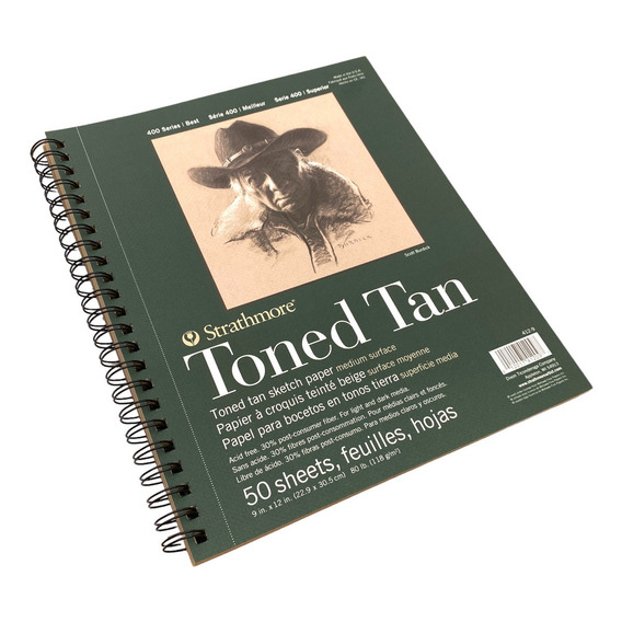 Cuaderno Dibujo Strathmore Toned Tan Bocetos 22.9x30.5cm 50h