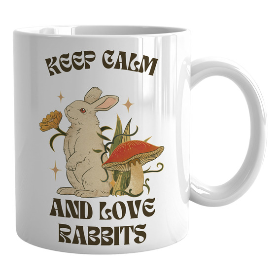 Taza Keep Calm And Love Rabbits