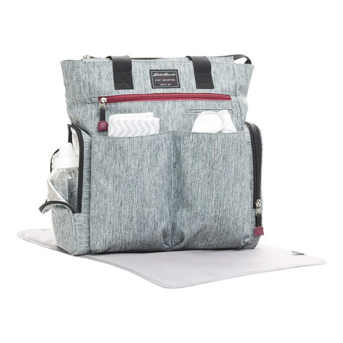 Pañalera Tipo Bolsa Eddie Bauer Sport Tote Color Gris