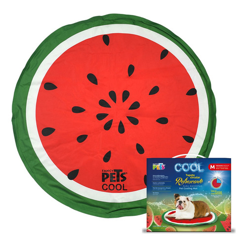 Tapete Refrescante Circular Med Sandia Cool Fancy Pets