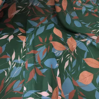 Tecido Tule Estampado Floral Verde 10mx1.6m