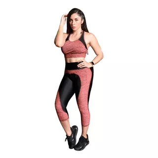 Conjunto Deportivo Dama Gym Yoga Leggins Top Fitness Entrena