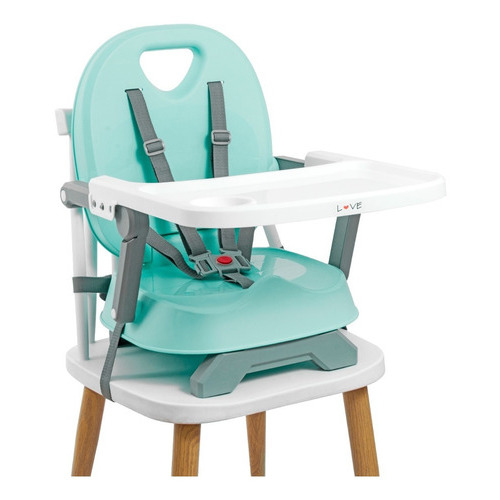 Love 610 silla plegable color verde para bebé con bandeja de viajes 