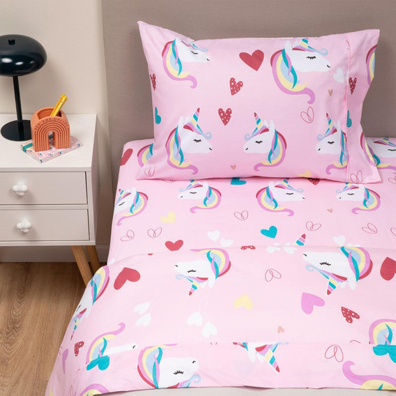 Sabanas 1,5 Plaza Niña Niño Estampadas + Funda Almohada Casatua