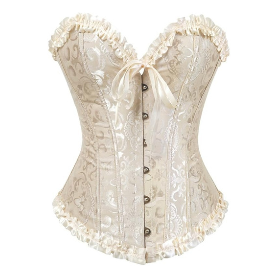 Corset Bordado Corsé Sexy De Encaje + Colale, Cintura Alta