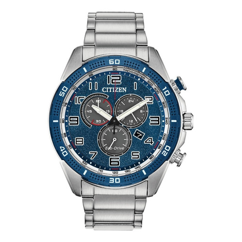 Citizen Drive Ar Chrono Blue Dial At2440-51l ..... Dcmstore Color de la correa Plata Color del bisel Azul Color del fondo Azul