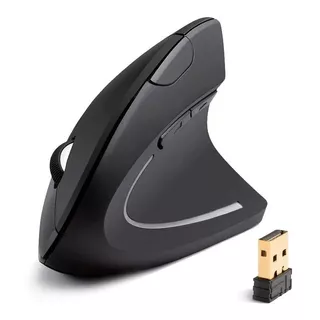 Mouse Ergonómico Vertical Inalámbrico D5 3.0 Usb 3600 Dpi Color Negro