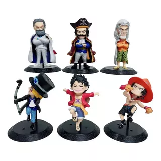 Set 6 Figuras Juguete One Piece Coleccion Ace, Luffy,garp