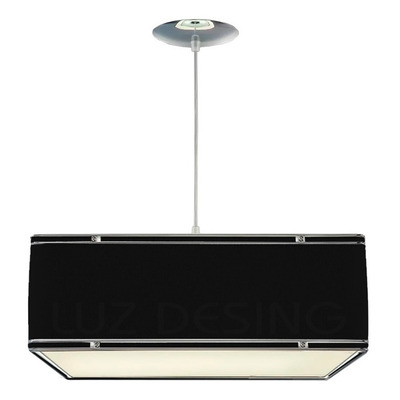 Colgante Cuadrado Cromo 50cm Deco 3 Luces Apto Led 