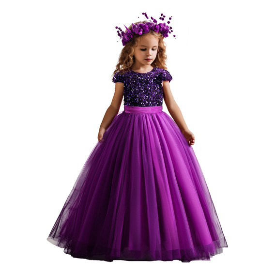 Vestido De Princesa Brillante Para Niña, Fiesta De Cumpleaño