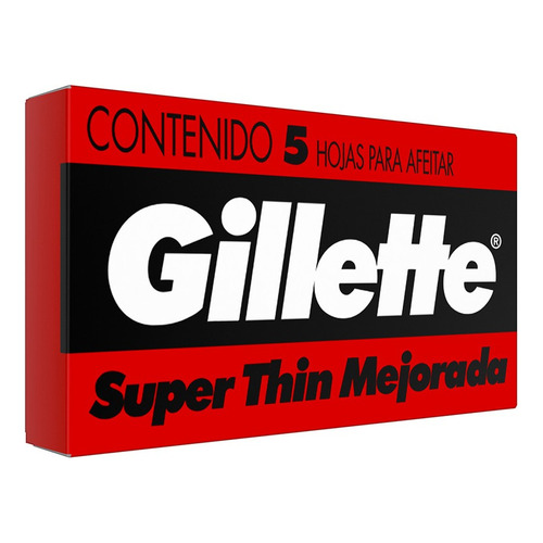 Hojas De Afeitar Gillette Super Thin 1 caja x 5 unidades
