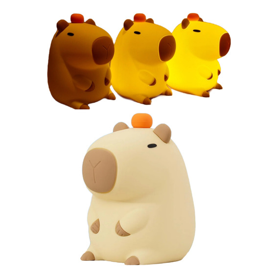 Lámpara Capibara Kawaii Chiguiro Carpincho Capybara Luz Led