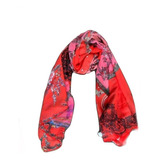 Bufanda Desigual Roja Cuadros, Pareo, Pashmina