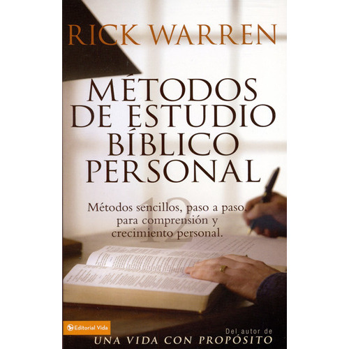 Métodos De Estudio Bíblico Personal, De Warren, Rick. Editorial Vida En Español