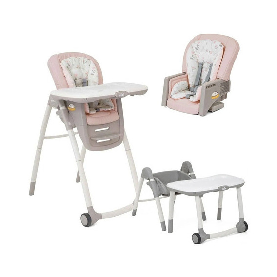 Silla De Comer Para Bebe Joie Multiply 6 Combinacion Full Color Rosa