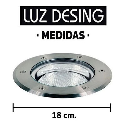 Spot Empotrable Piso Acero Icon Apto Led Lucciola 