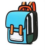 Mochila 3d Dibujo Cartoon Azul