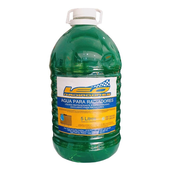 Agua Refrigerante 5 Litros Leo Radiadores - Verde