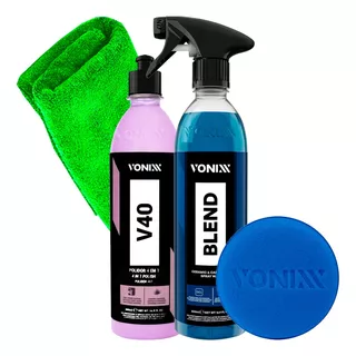 Cera Blend Spray Cristalizadora Vonixx + Polidor V40 4 Em 1 