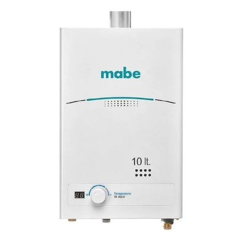 Calentador De Agua Tiro Forzado Mabe 10lts. Blanco Cmd10tfbc Tipo de gas GN 110V