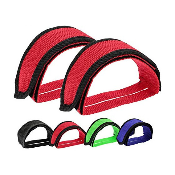 Straps Estribos Para Pedal Bicicleta - Rojo