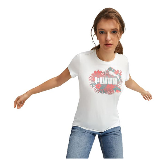 Remera Puma Flower Power De Mujer - 673691 02 Enjoy