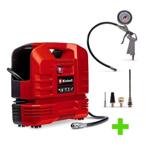 Compresor De Aire Portatil Auto Einhell Tc-ac 190 Of Set Color Rojo