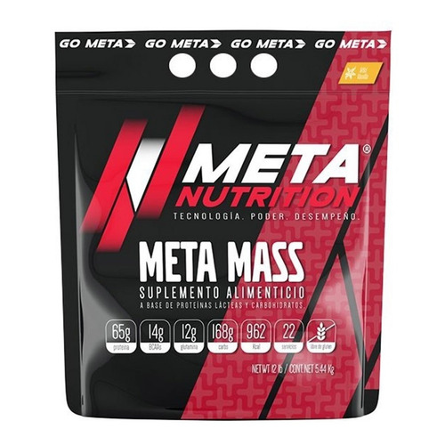 Proteina Meta Nutrition Meta Mass 12 Libras Ganador De Masa Sabor Cookies and cream