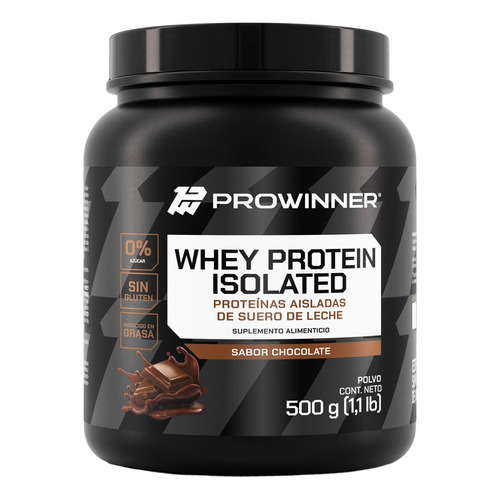 Proteína Whey Protein Isolated En Polvo 500g ProWinner Sabor Chocolate