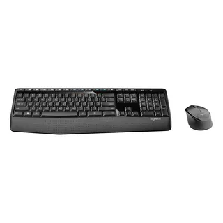 Kit De Teclado Y Mouse Inalámbrico Logitech Mk345 Español  Color Negro