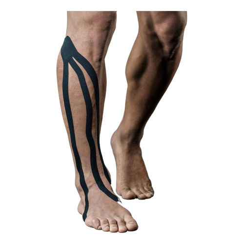 Cinta Kinetaping Kinesiológica Deportiva Vendaje Neuromuscular Sport Tape Protección 5cm X 5mt Color Negro Pantymed