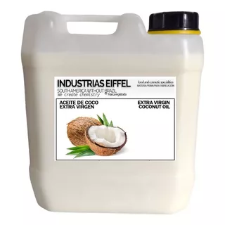 Aceite De Coco Extra Virgen - 5 Litro Materia Prima 