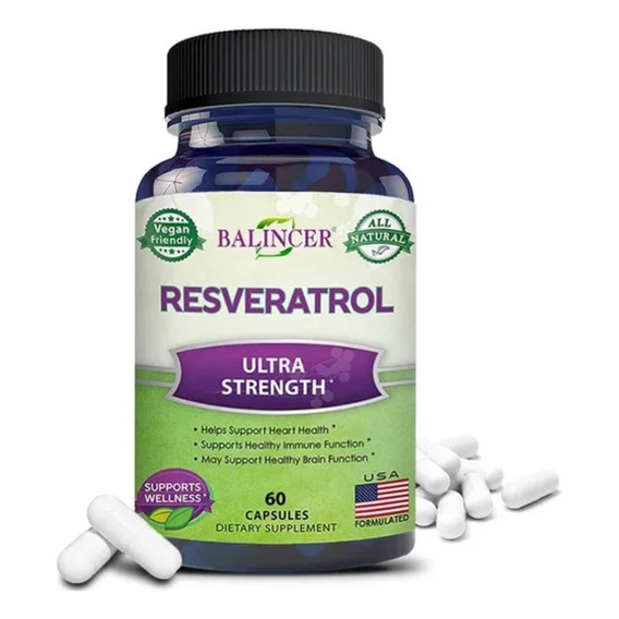 Resveratrol 1000mg Máximo Poder Antioxidante 60 Cap Original
