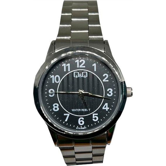 Reloj Q&q Hombre C11a-508py Pulsera Color de la correa Plateado Color del fondo Negro C11A-508PY