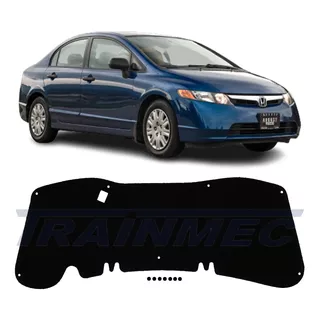 Manta Forro Capô Premium Civic  2007 A 2011 Presilha