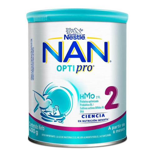 Leche de fórmula en polvo sin TACC Nestlé Formulas Nan Optipro en lata de 1 de 400g - 6  a 12 meses
