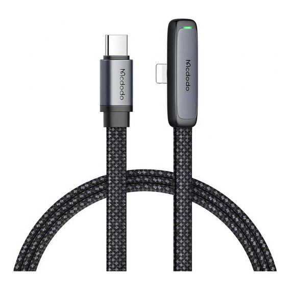 Cable Tipo C Para iPhone 90º 36w 1.8m Mcdodo Negro