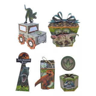Kit Personalizados Dinossauros Jurassic World Lembrancinha 
