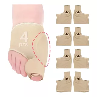 4 Corrector Ortopédico Juanete Pie Protector Hallux Valgus F Color Beige