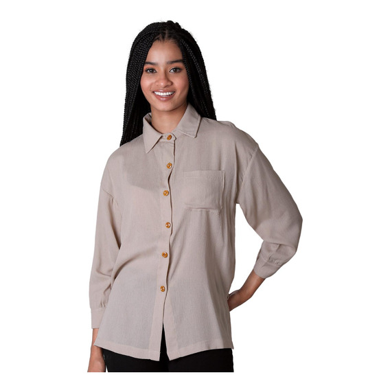 Blusa Mujer Beige Stfashion 52404603