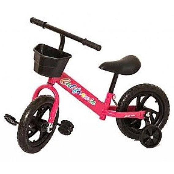 Camicleta Balance Bike Metal Con Pedales Rueditas Y Canasto