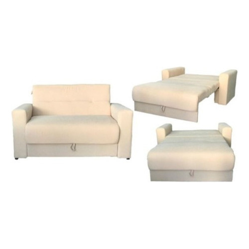 Sofa Bucanero Cama Aimaretti De 2 Cuerpos Ecocuero Blanco