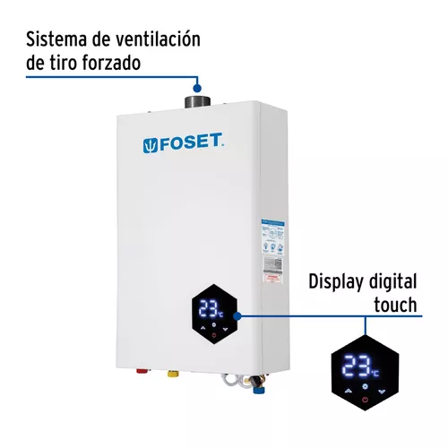 Calentador Paso Instantáneo Agua Ahorrador Gas 6lt Adir 2370